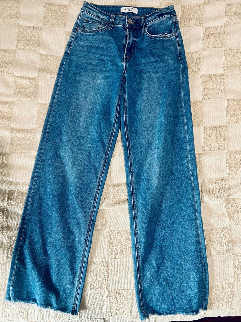Lovevervet High-Rise Wide-Leg Jeans in Deep Blue